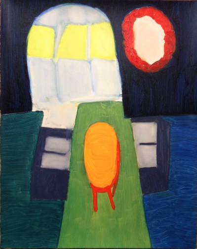 Sundays (2015), oil on paper, 50.8cm x 40.6cm