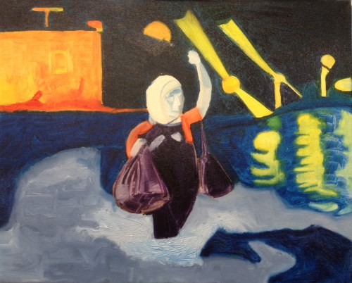 Where is home? (2016) oil on canvas, 40.6cm x 50.8cm