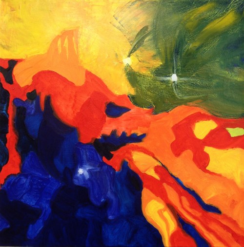 Nebula (stage one) (2016) oil on canvas, 60cm x 60cm