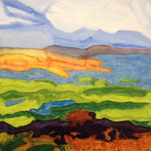 Thames Estuary (2016) oil on canvas, 50cm x 50cm: finished