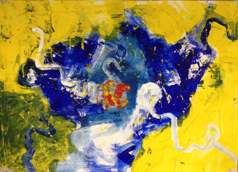 Cove no. 3 (2016), acrylic paint on paper, 29.7cm x 42cm