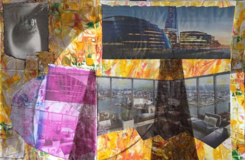 Eye on the City (2016) mixed media on paper