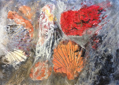 On the sea floor (2016) mixed media on paper