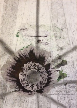 Hidden landscape (2016) mixed media on paper