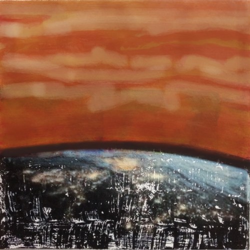 Sunset over the UK (2016) mixed media