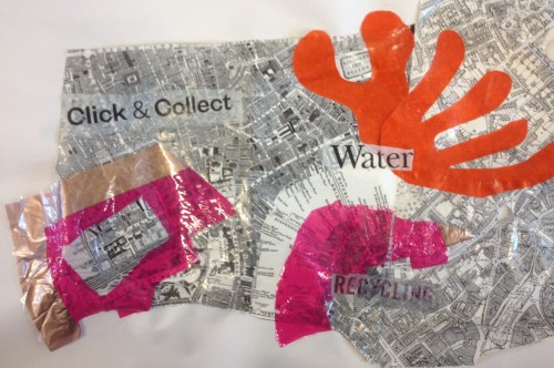 London map (2017) plastic on paper