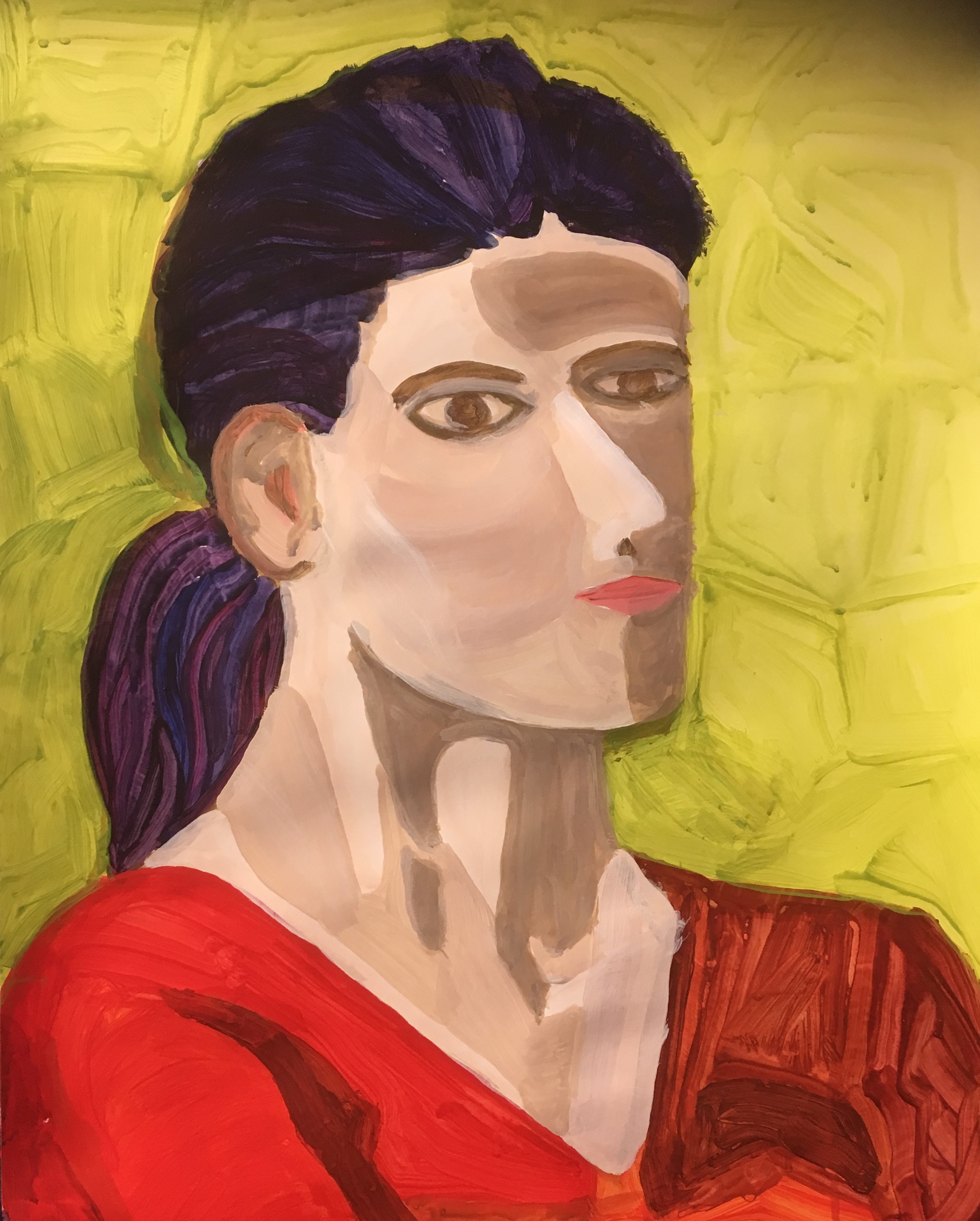 Portrait of Sophie II (2019) acrylic on paper