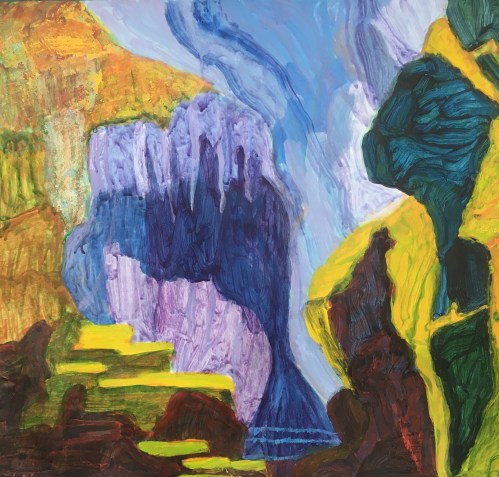 The cavern II (2019) acrylic on paper