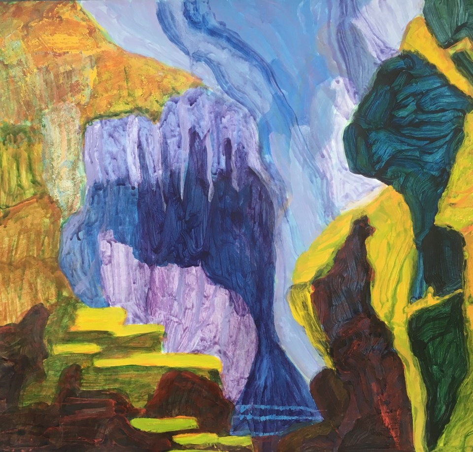 The cavern II (2019) acrylic on paper