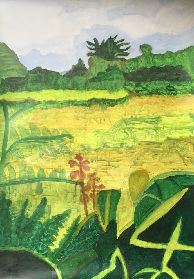 The meadow II (2019) acrylic on paper