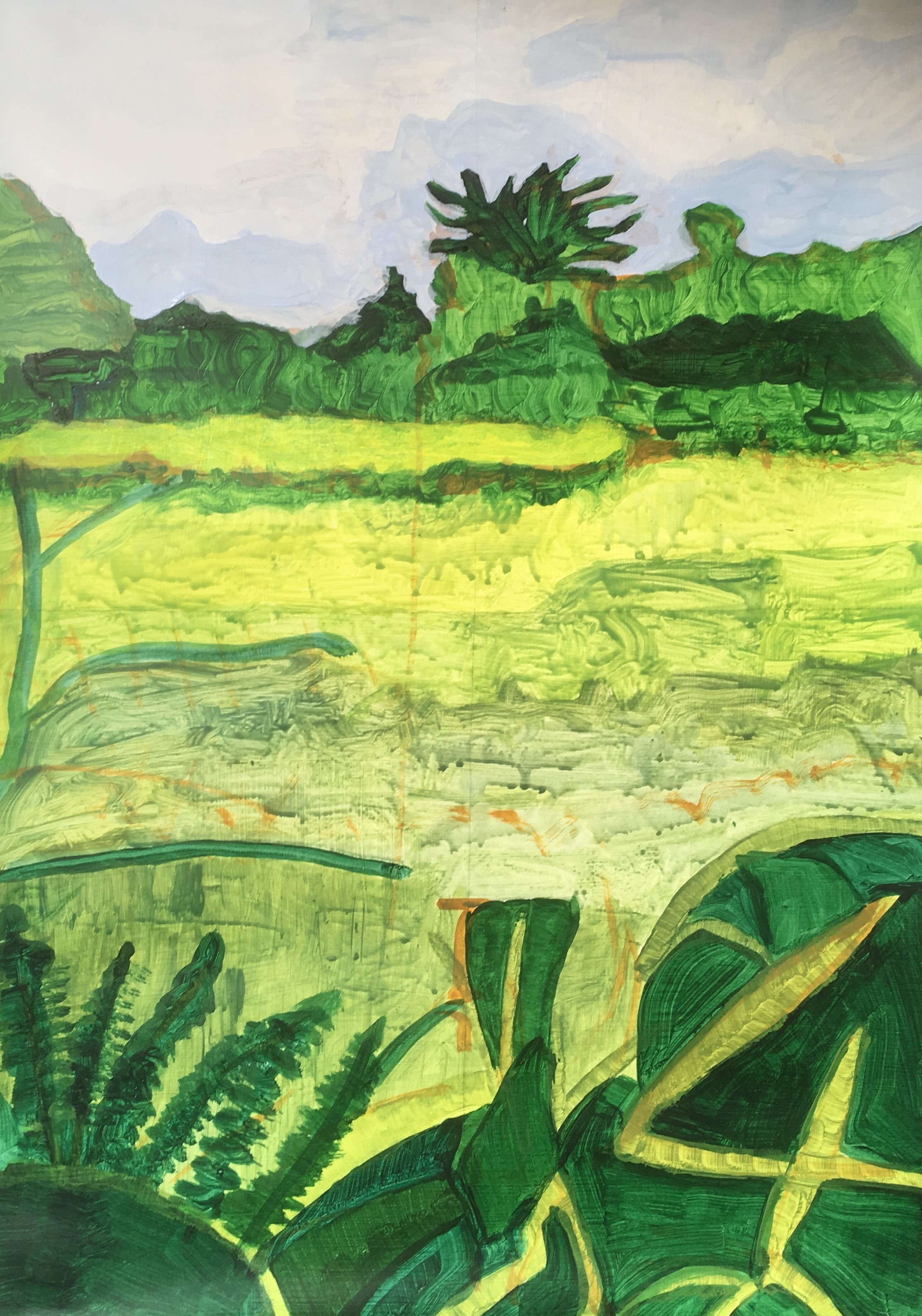 The Meadow (2019) acrylic on paper