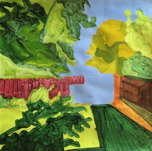 Surreal garden (2020) acrylic on paper