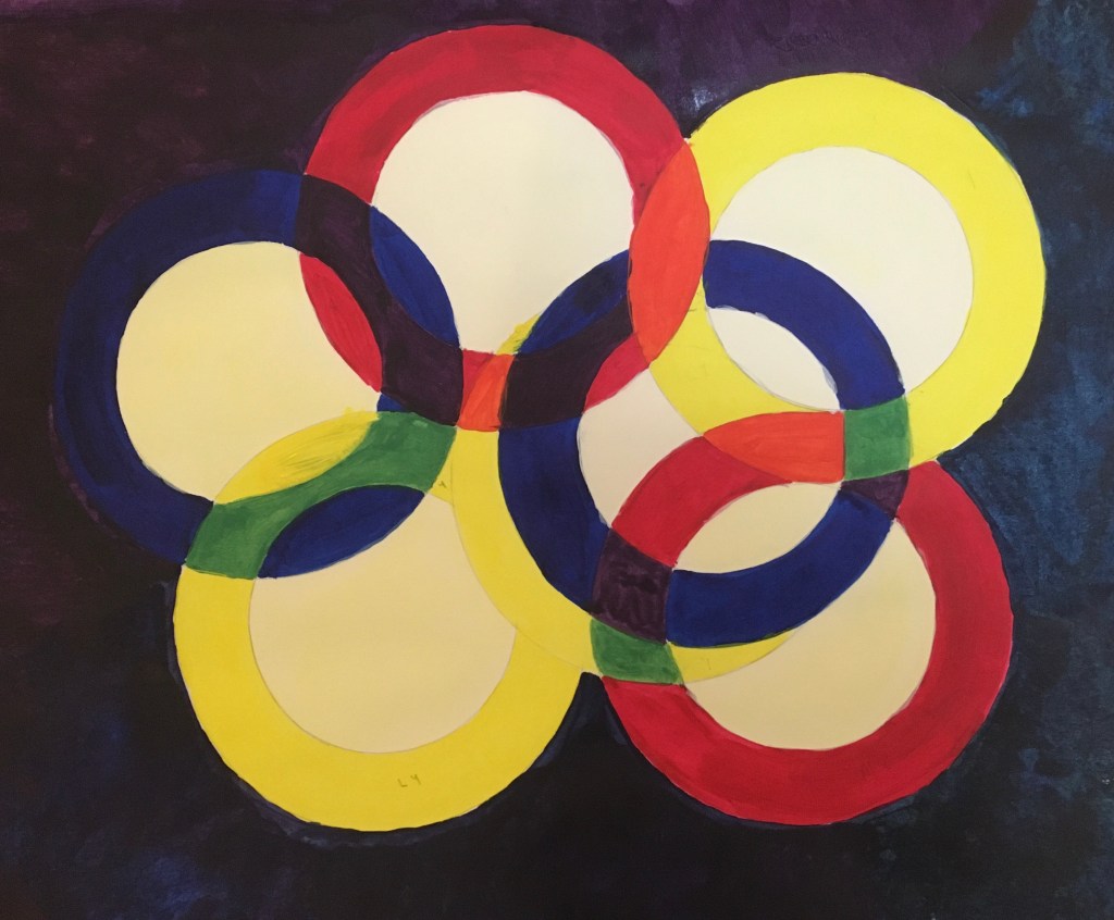 Playing with colour (2021) acrylic on paper