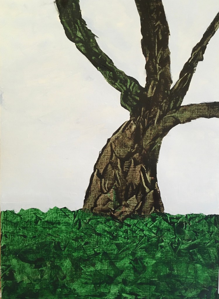 Tree in winter (2021) acrylic on paper