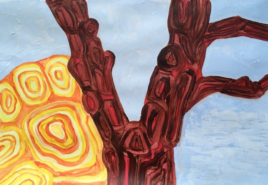 Magical tree (2021) acrylic on paper