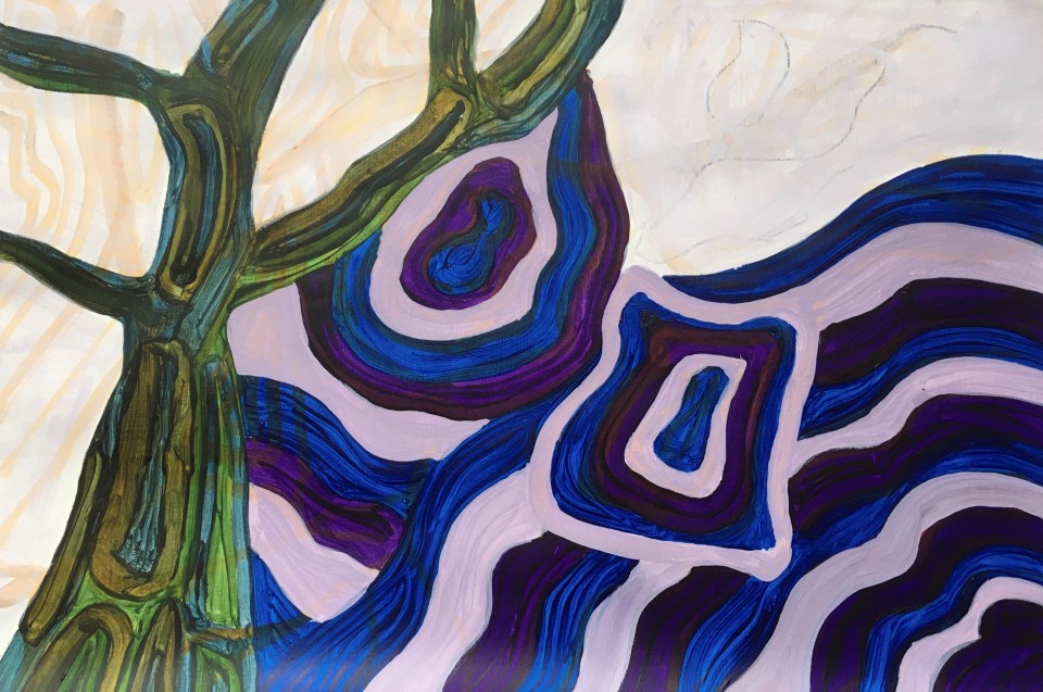 Magical landscape (2021) acrylic on paper