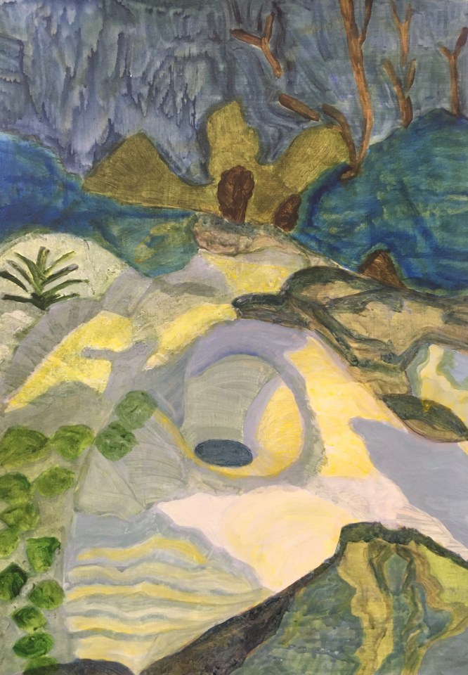 In the forest (2021) acrylic on paper