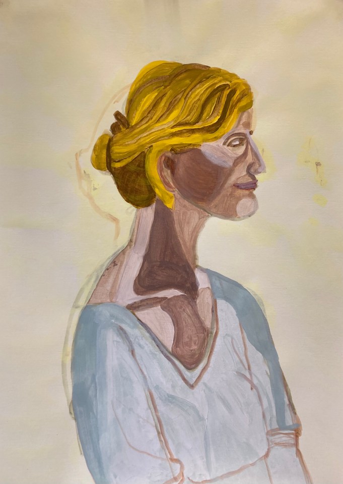 Jess (2023) acrylic on paper