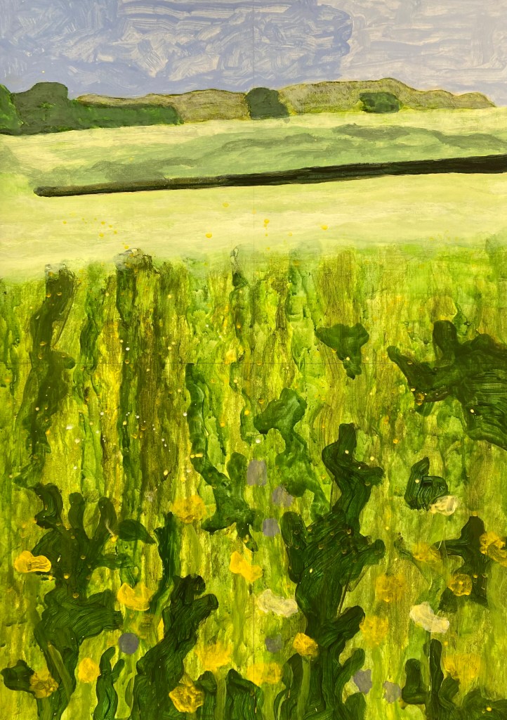 The meadow (2023) acrylic on paper